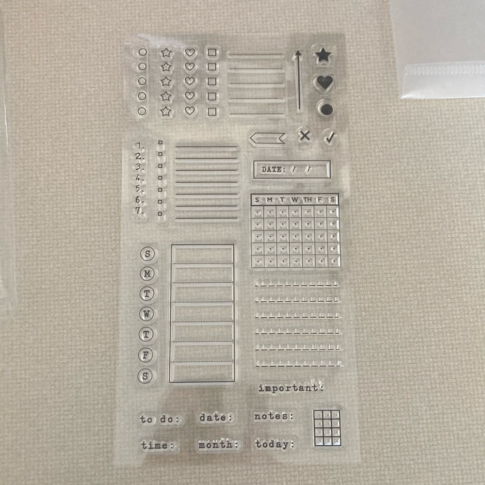 3/$5 NIB Bullet journal stamp set